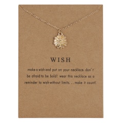 Simple Sun Leaf Wing Charms Pendant Chain Necklace Womens Fashion Jewellery Floral