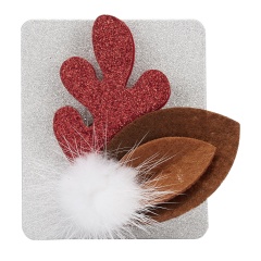 Merry Christmas Cute Snowman House Elk Antler Star Christmas Tree Hat Crutch Brooches for Kids Xmas Felt Cloth Pin Badges antlers