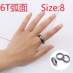 Hematite men's ring #8 arc